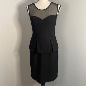 Bisou Bisou Sexy Black Mesh Mini Dress